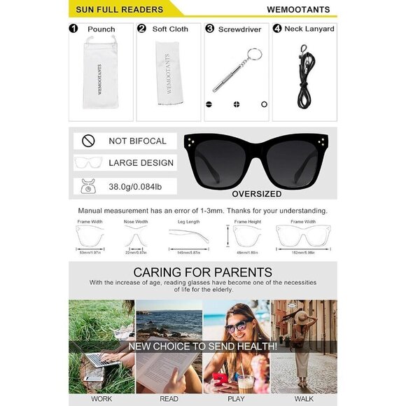 Women 1.5 Cat Eye Reading Glasses UV Filter Durable 2.25 2.5 2.75 3.0 150 - Picture 6 of 6